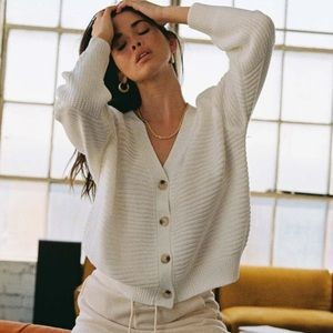 Princess Polly knit cardigan white